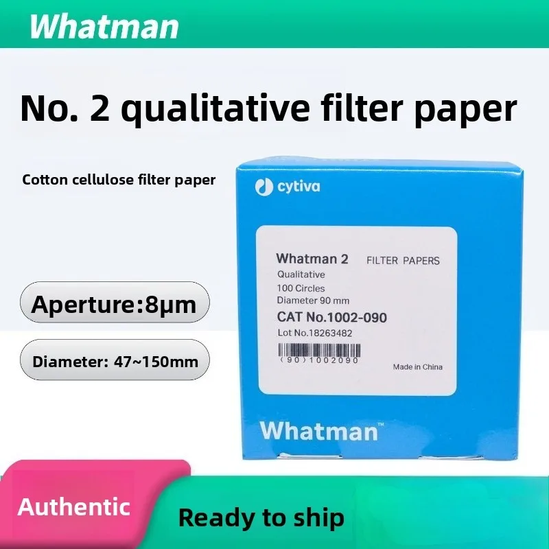 Whatman Grade 2 Qualitative Filter Paper 1002‑047‑090, 8μm Medium‑Flow Circular Lab Filter Paper
