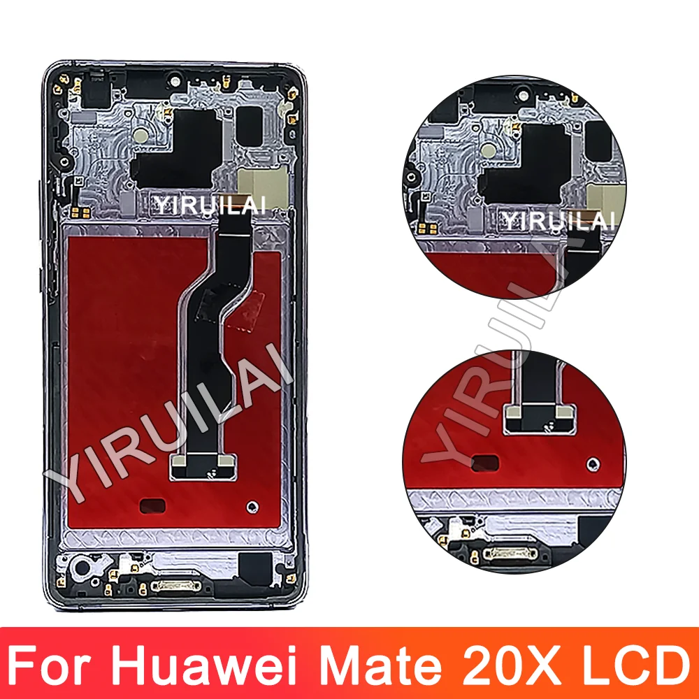 TFT 7.2 inci layar HUAWEI Mate 20X, LCD EVR-L29, layar sentuh pengganti untuk layar Huawei Mate 20x