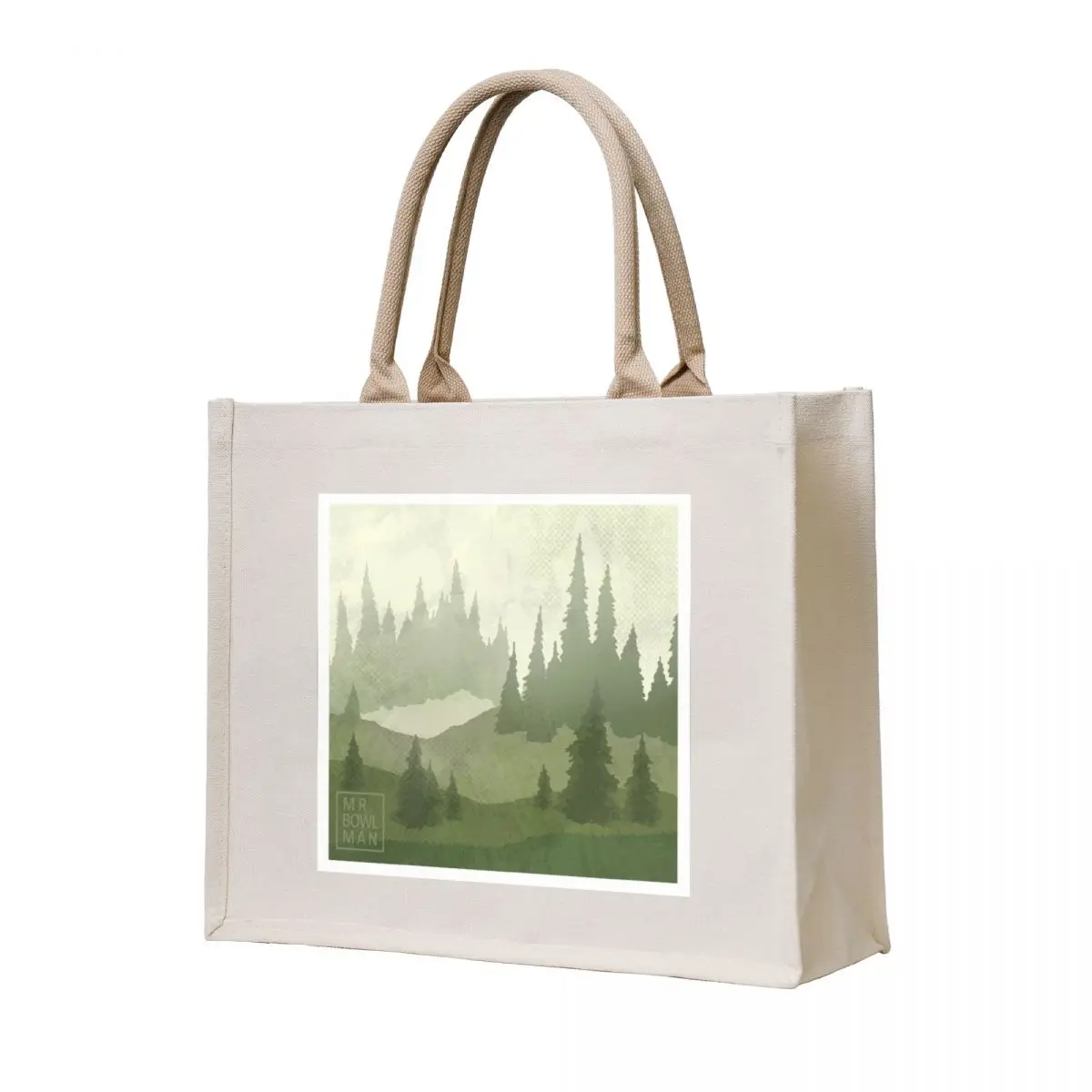 

Textured Foggy Forest Tote Bag Women's handbag large size bags custom canvas bag bags for women