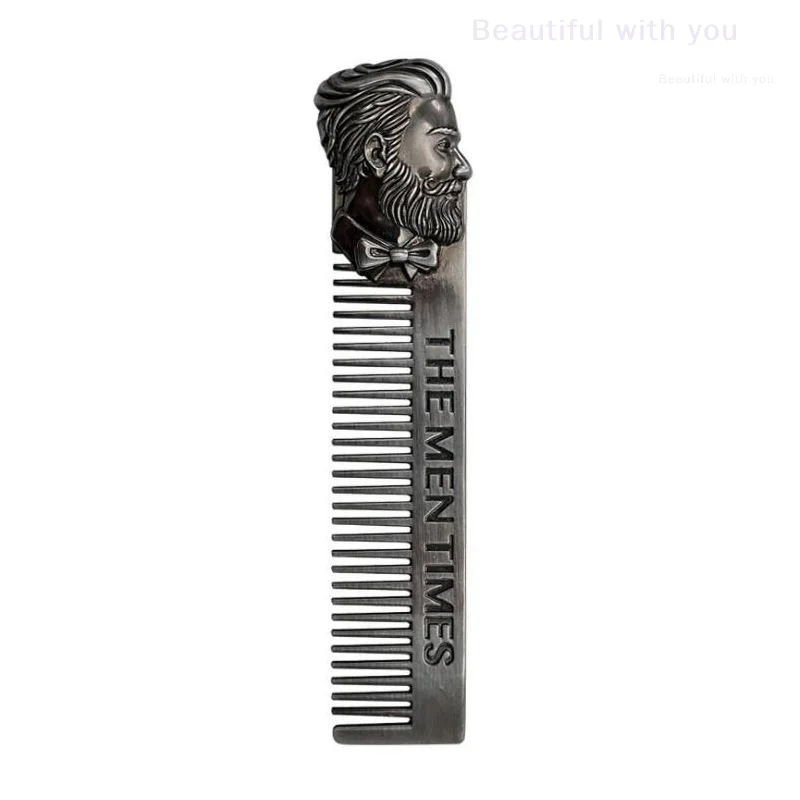 

1Pc Gentelman Barber Styling Metal Comb Tools Stainless Steel Men Beard Comb