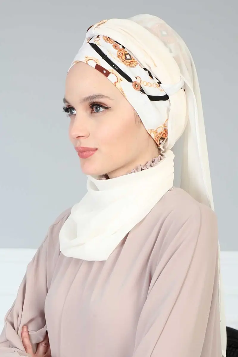 Chal elegante de gasa de algodón peinado