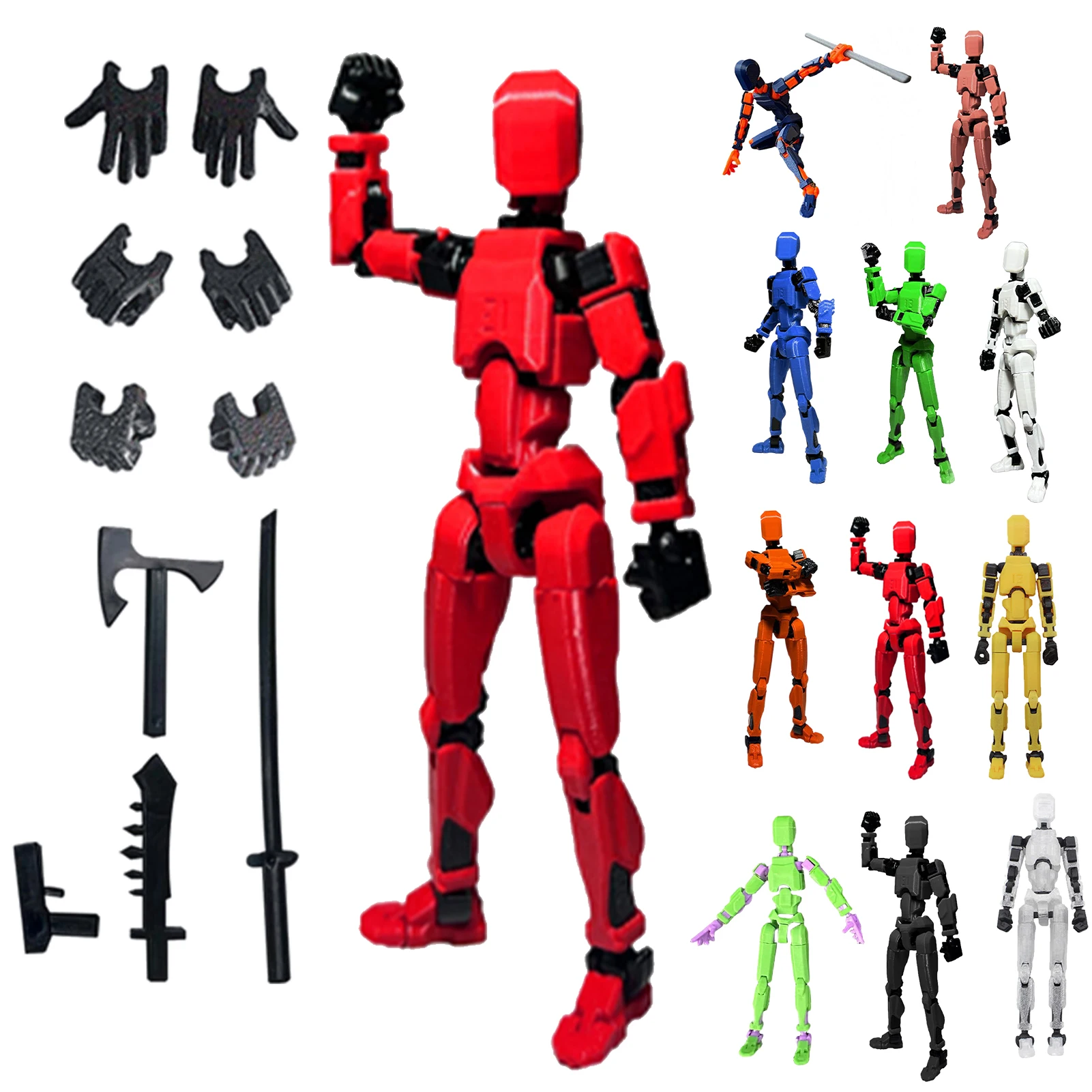 Full Joint Action Figure Model Mini Movable Shapeshift Robot Toy Movable Toy Models For Dining Table Coffee Table Desk
