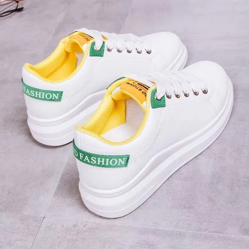 Women Shoes Spring White Comfortable Sneakers Breathable Flats Lace-up Flower Woman Casual Zapatillas Mujer Baskets Femme Zapato