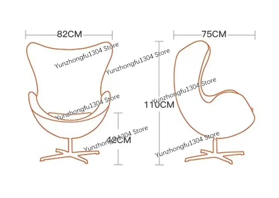Pojedyncza Sofa fotel jajo nowoczesne, proste, kreatywne krzesło na zamówienie