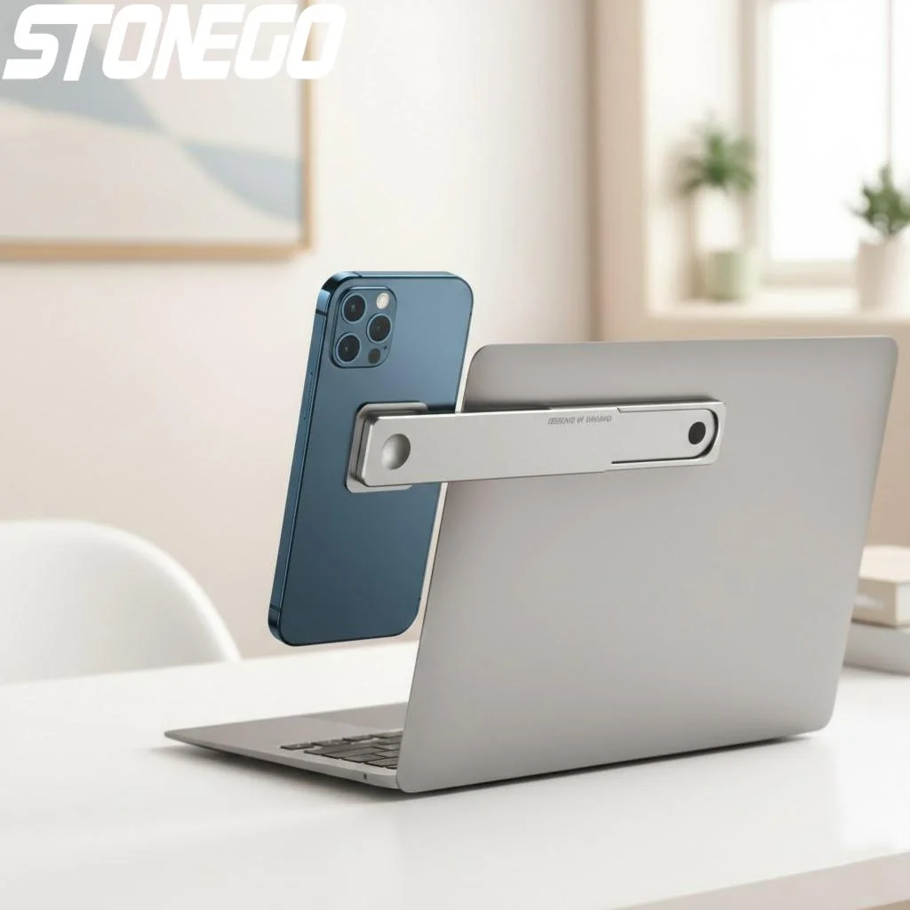 

Aluminum Alloy Magnetic Laptop Phone Desktop Dual Monitor Mount Clip Side Stretching Holder Stand Bracket