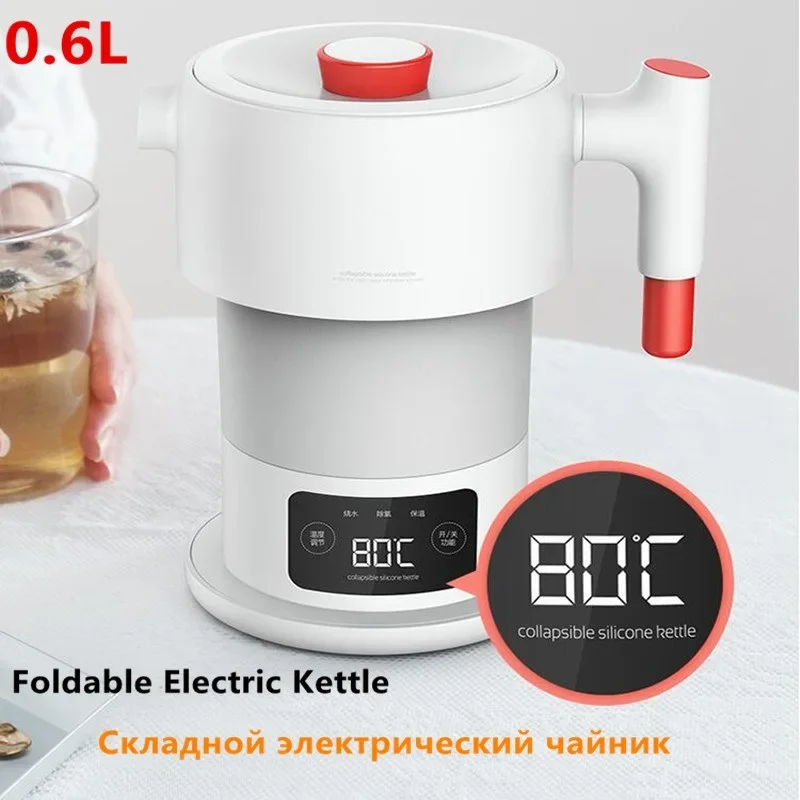 

Foldable Mini Portable Electric Kettle Auto Power-Off Protection 0.6L Kettle Teapot For Travel Home 100-240V