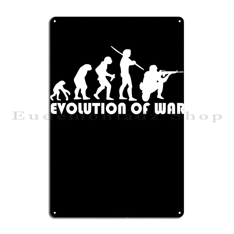 War Evolution Metal Sign Poster Decoration Pub Designing Bar Tin Sign Poster