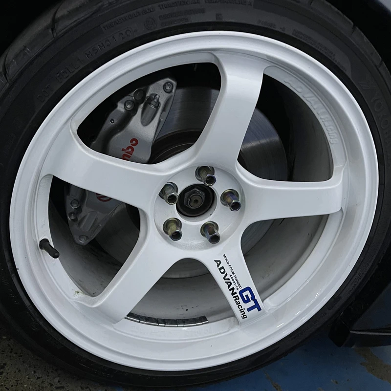 4-Piece Set ADVAN Racing GT Wheel Hub Cap Stickers Modification Wheel Rim Cover Decals Tire Bell Logo Sticker Auto Decoration