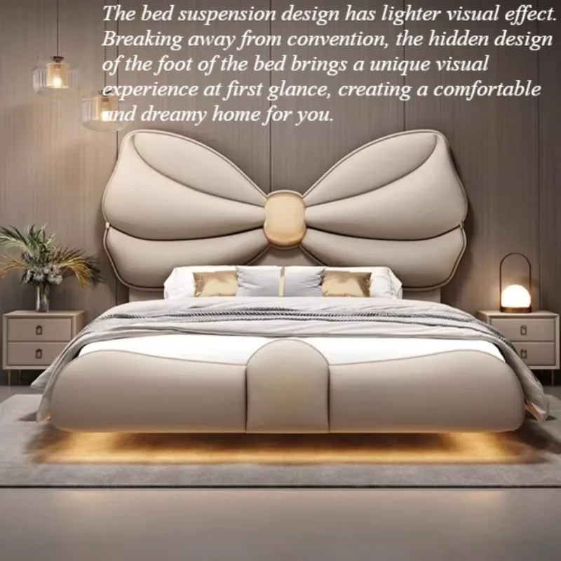 Upholstered Fancy Bed Minimalist Luxury Queen Size Twin Bed Modern Nightstands Cama De Lujo Para Dormitorio Bedroom Furniture