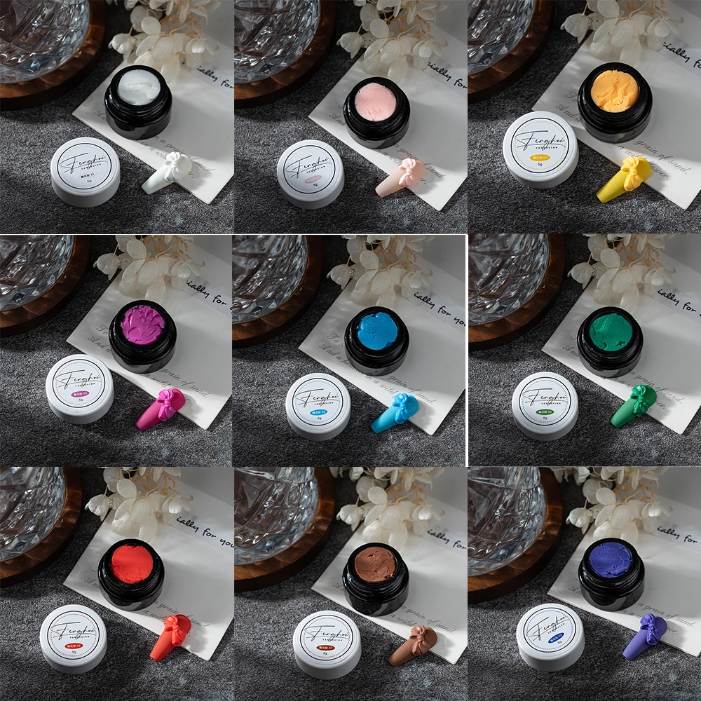

12 Color Carved Gel Nail Polish DIY Plasticine UV LED Gel Varnish 3D Modeling Sculpture Gel Lacquer For Nail Art Design Manicure