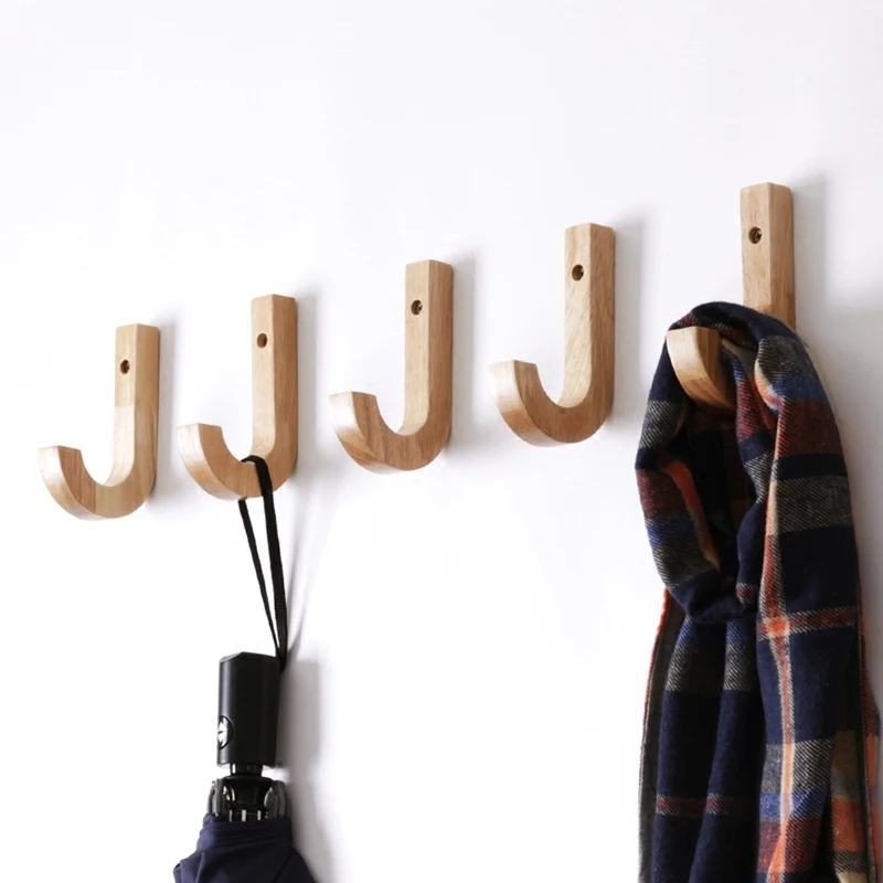 1pc Wall Clothes Hanger Coat Wood Coat Rack Garden Hook Creative Hook Wall Hanger Wooden Coat Hooks Pretty Home Decoration