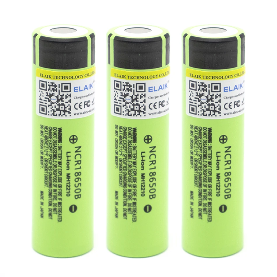 

4pcs 2023 Original ELAIK 18650 3400mAh NCR18650B 3.7V 3400 Bateria De Lítio Recarregável para Baterias De Lanterna