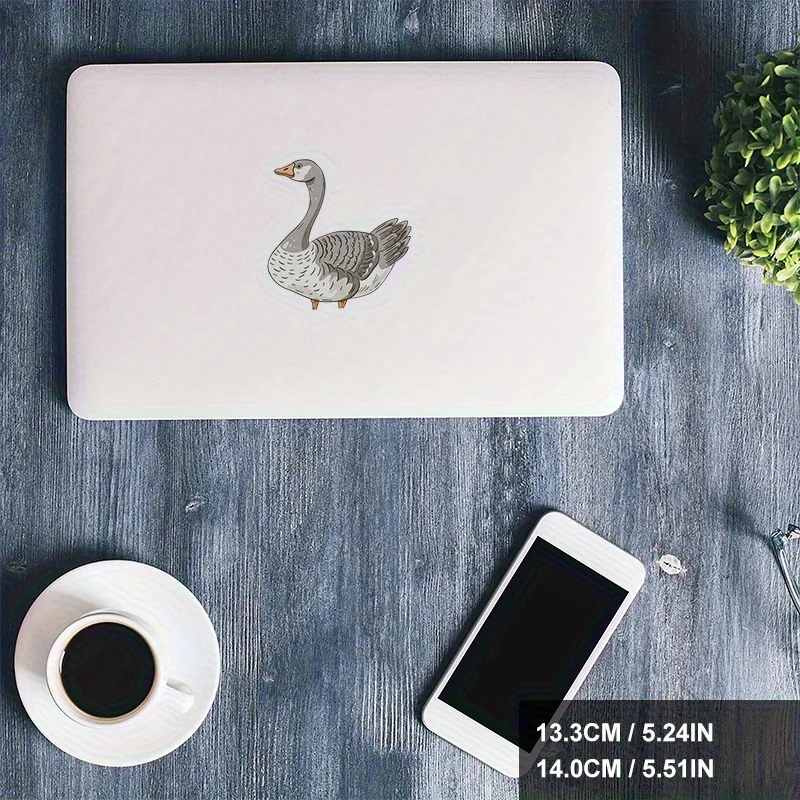 

2D Flat Cartoon Goose Vinyl Sticker Waterproof Decal for Motorcycle Laptop Phone Truck Window Wall Cup Fishing Boat Skateboard