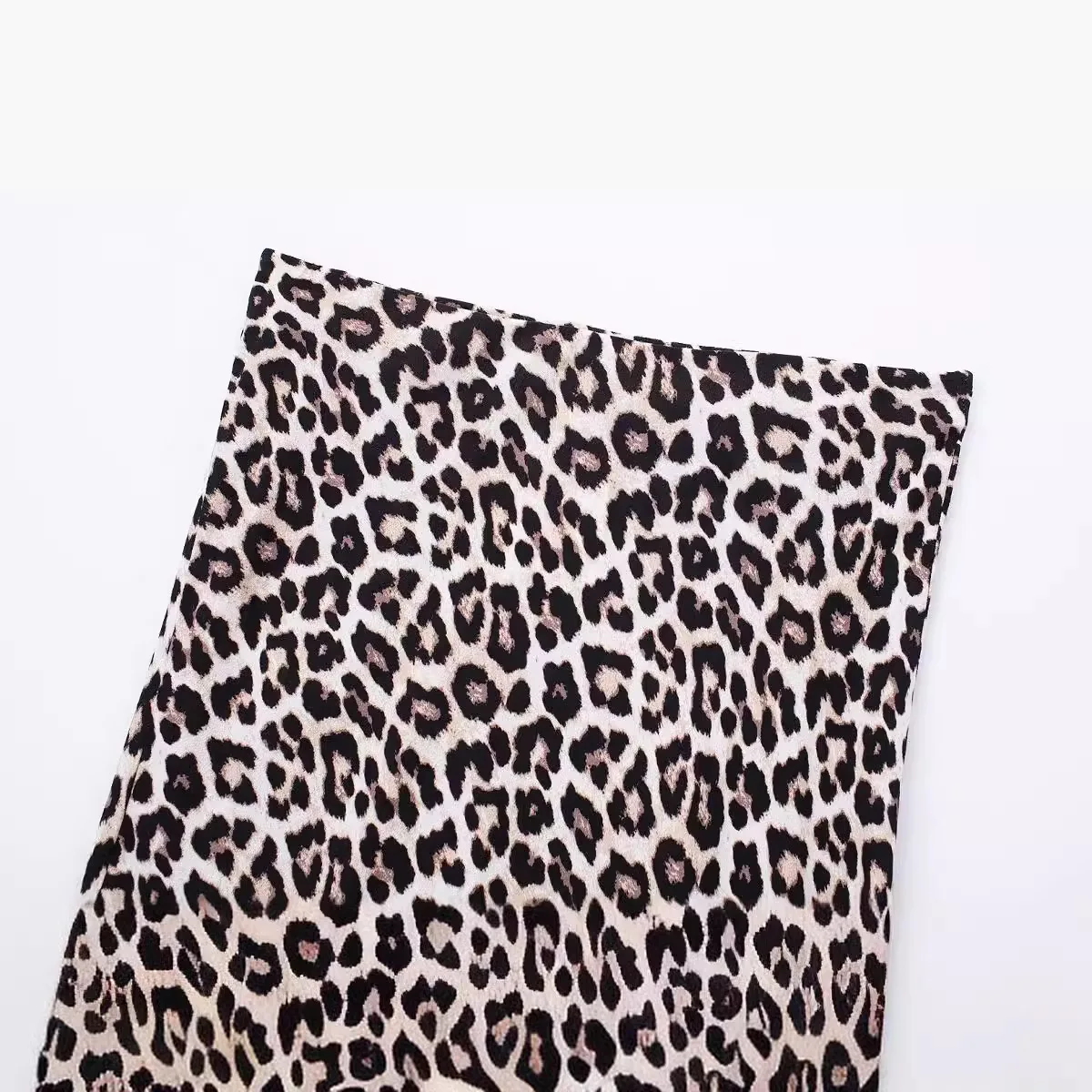 Women's Long Leopard Print Skirt Retro Street Summer A Line Silk Midi Skirt Elegant Ladies Party Night Satin Midi Skirt