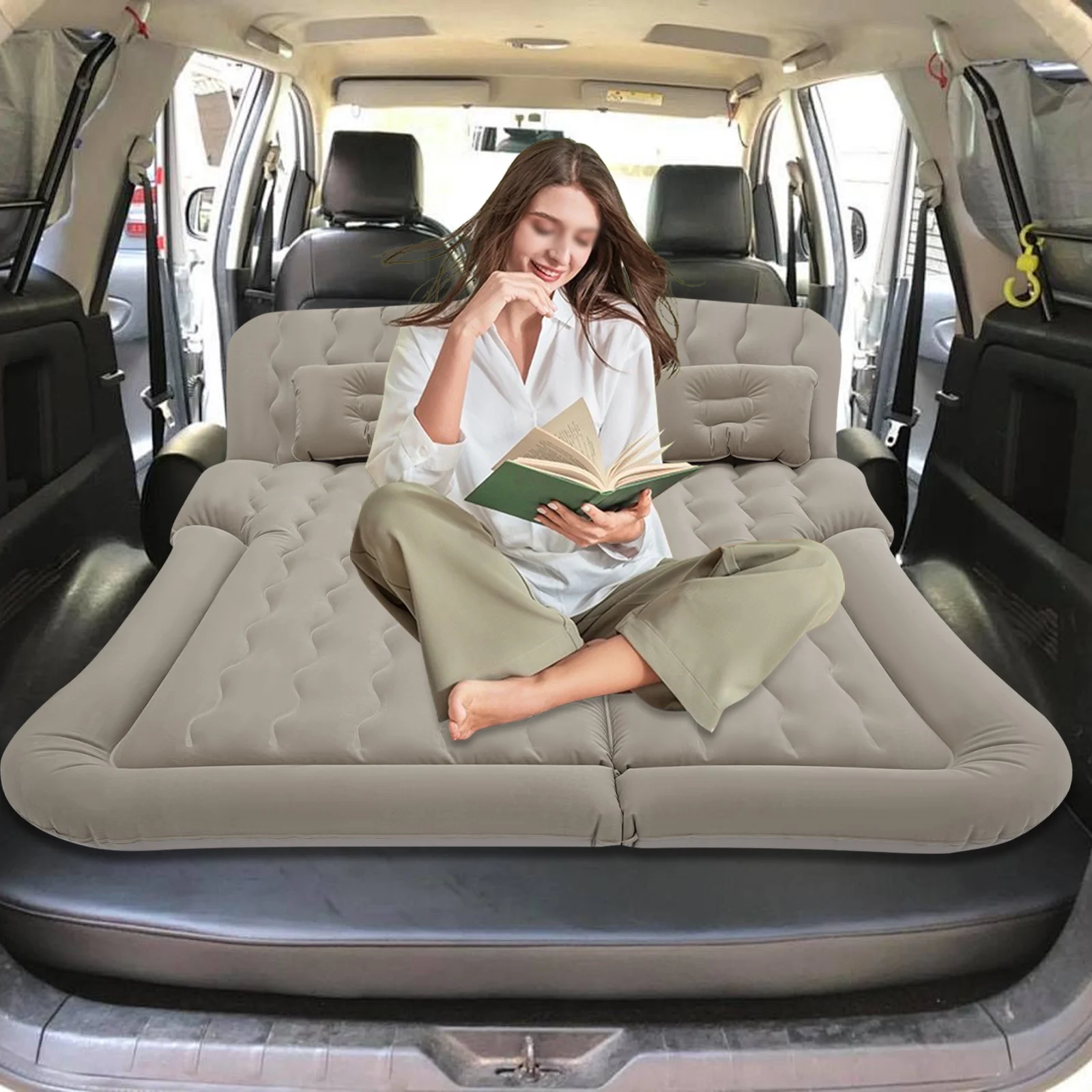 Aufblasbare SUV-Matratze mit Elektrischer Luftpumpe 300kg Tragfähigkeit Auto-Luftmatratze für Roadtrips und Campingausflüge – Detail 14