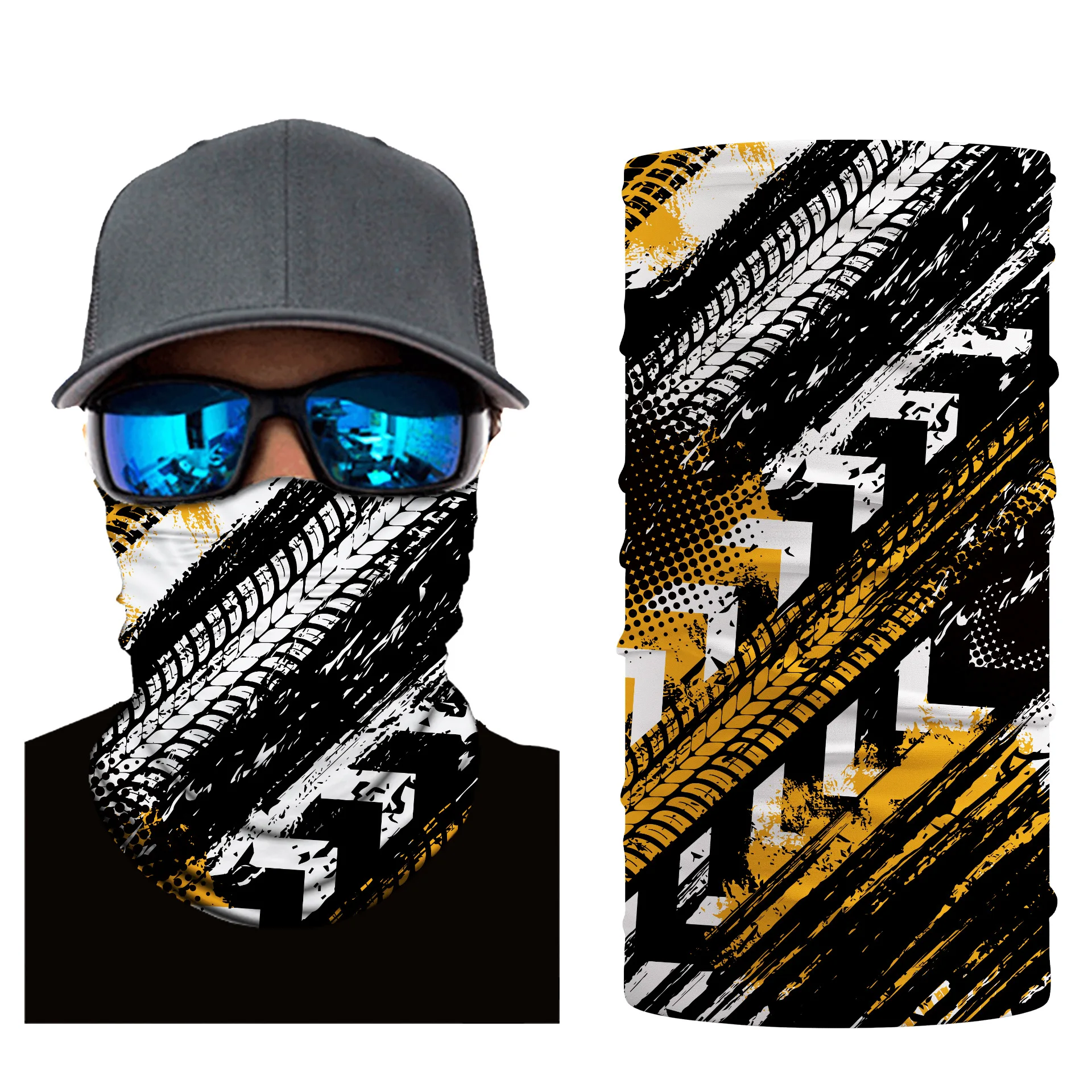 New Future Geometry Design Versatile Seamless Bandana Sports Mask Cycling Headband Face Shield Neck Scarf Ciclismo Balaclava