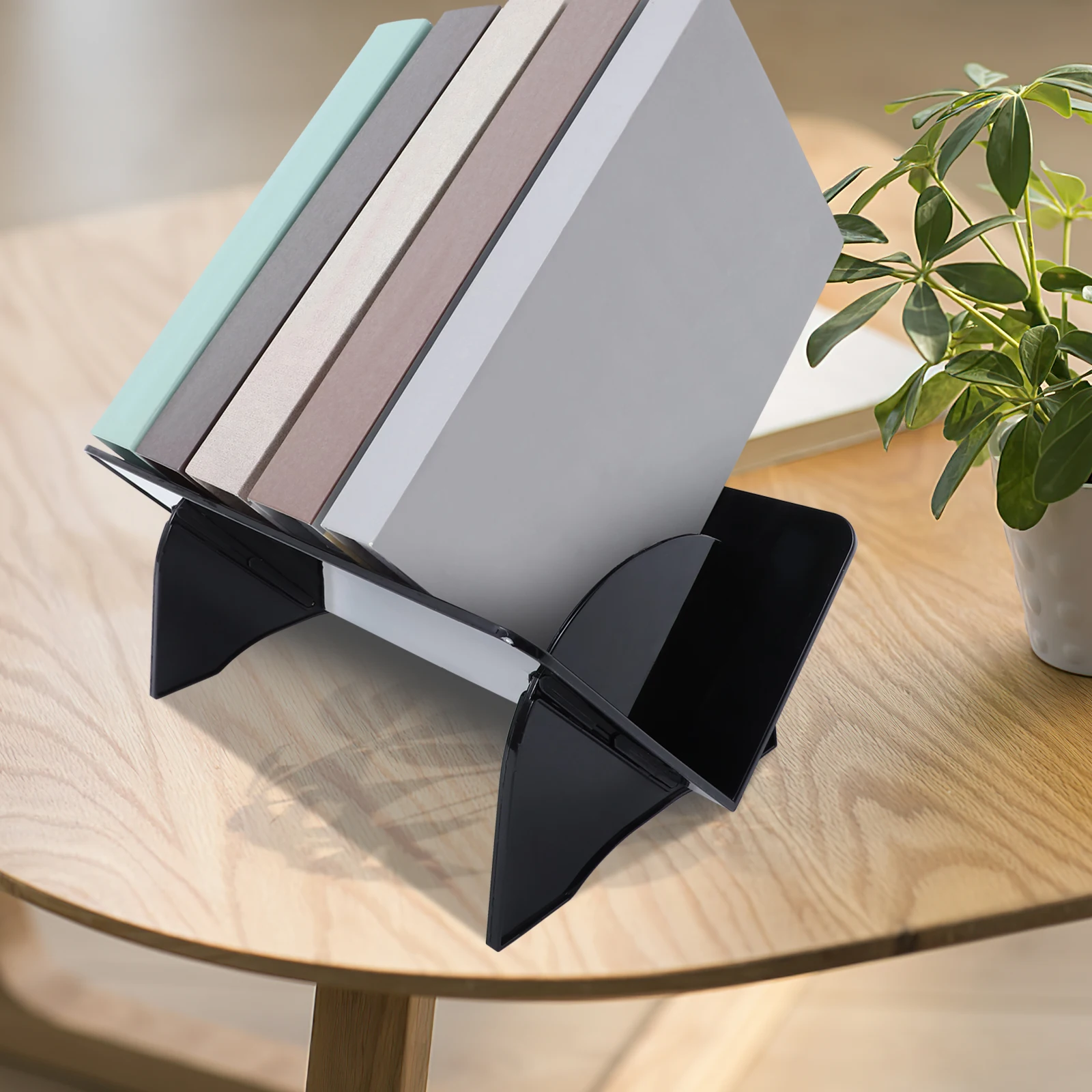 

Record Storage Rack Vinyl Holder Books Dvd Crate Pp Black Crates Cd Organizer Office Acrylic Material Safe Light Wear Resistance