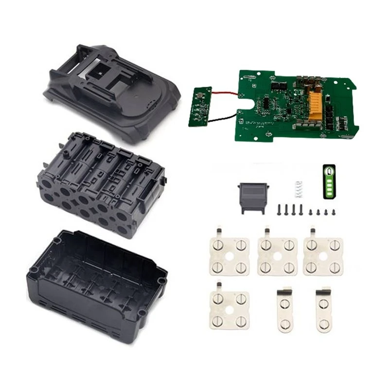 AC23-For Makita Power Tools 10Core 21700 Battery Storage Box Case Charging Board Nickel Strips Set Spare Parts
