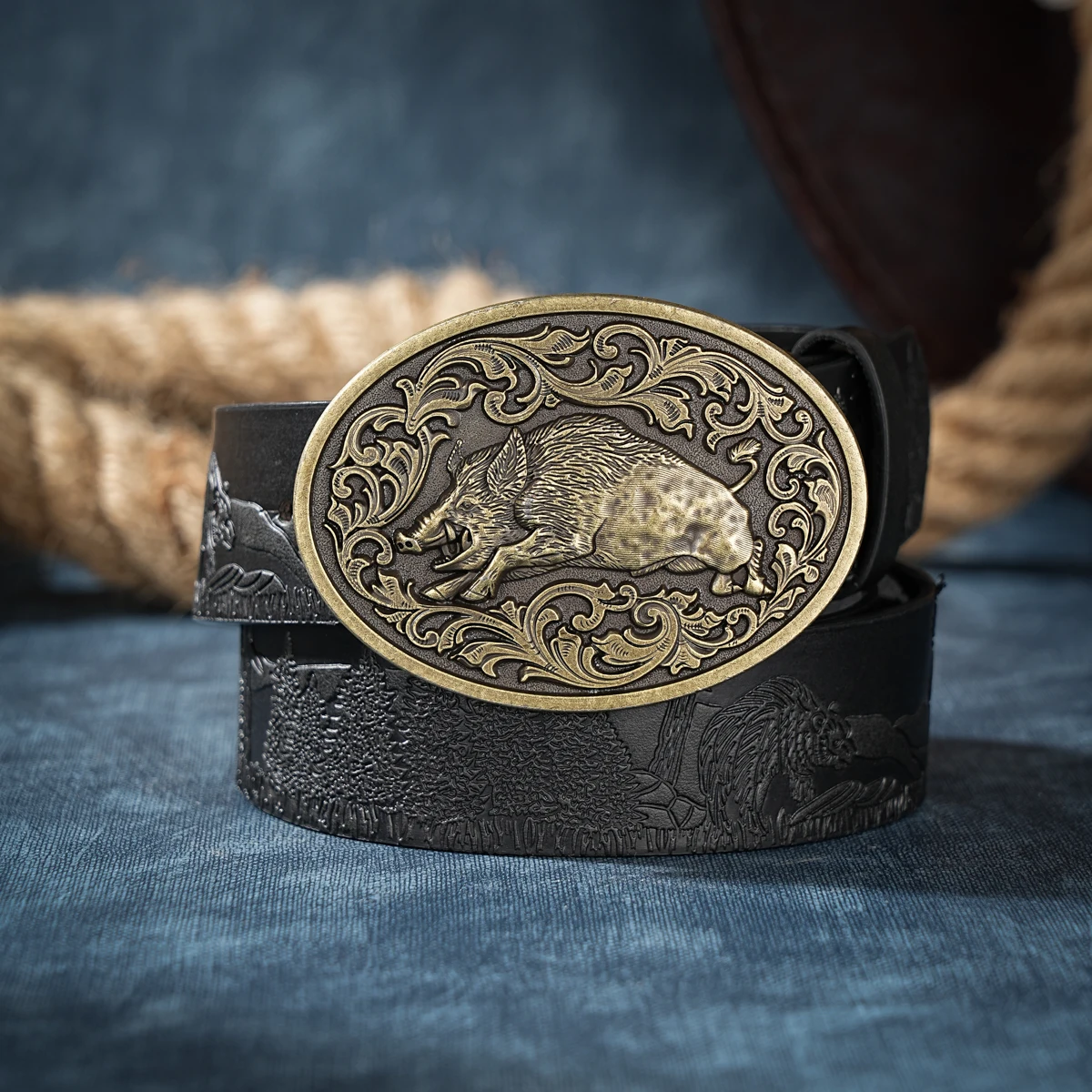 حزام كاجوال فردي ورجعي، إكسسوار ملابس على الطراز الغربي، إبزيم معدني، حزام PU، مناسب لكل من الرجال والنساء