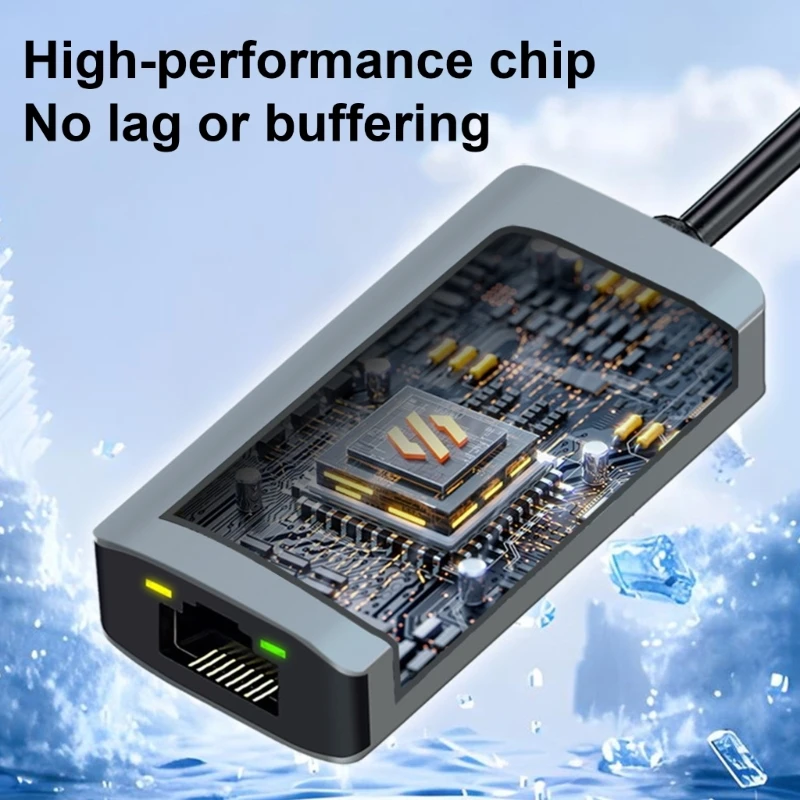 5GBPS USBタイプCからRJ45ワイレイニングネットワークアダプターUSB Cポートラップトップデスクトップ.066A