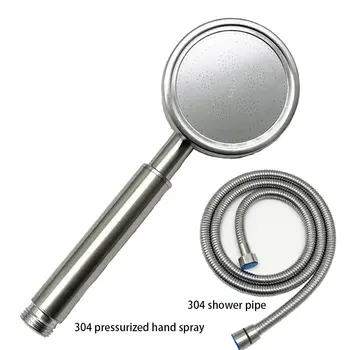 Sada sprchové hlavice z nerezové oceli 304, ruční vysokotlaká sprchová sada pro sprchování a koupání pro domácí použití, koupelnové doplňky 10 nejlepší prodej Sprchová hlavice SUS304 - №2