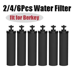 2/4/6 Pcs Drinking Water Purifier Filters Water Filter for Berkey Filter System Replacement for Home Black Purification Elements