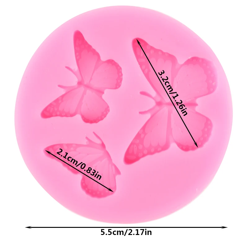 Butterfly Silicone Molds Mini Butterfly Fondant Mold DIY Chocolate Candy Resin Clay Mould Cupcake Topper Cake Decoration Moulds