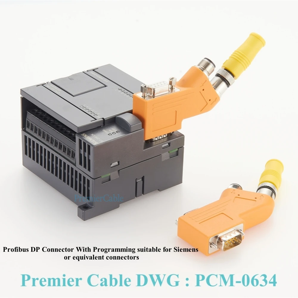 PLC Profibus DP Bus Connector with Programming Port D-SUB 9pin to M12 B-code For Siemens Compatible SUBCON-PLUS-PROFIB/35/PG/M12