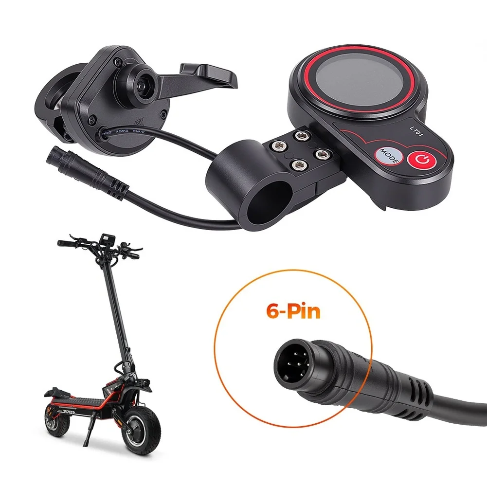 LCD Display Throttle Assembly with 6 Pin Connector for For kaabo For mantis8 For mantis10 King X Scooter System Integration