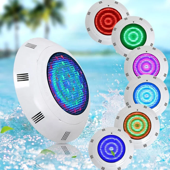 

Rgb wireless remote control underwater lighting 10w 24w 12v ip68 color ABS plastic swimming pool LED light