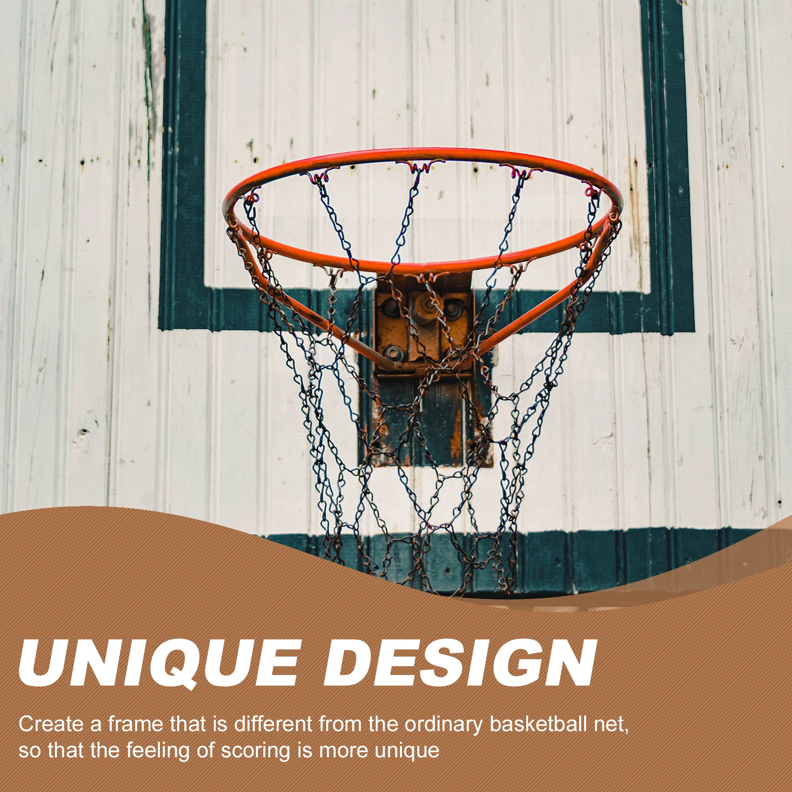 농구 골대 네트 견고한 헤비 듀티 두꺼운 농구 후프 체인 네트 야외 학교 코트 교체 액세서리