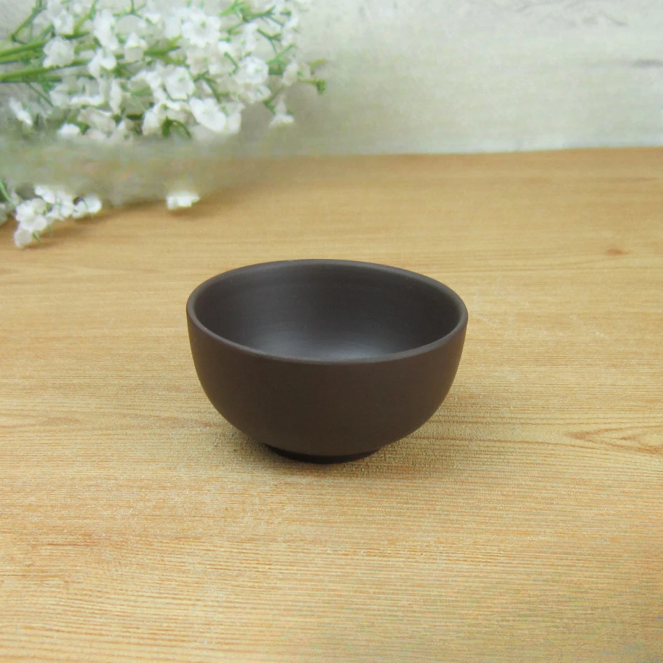 Promotion  Purple Clay Ceramic Tea Cup Set 60ml Big Capacity Black Teacup Cups Teacups Kung Fu A+ Quality Porcelain Gift