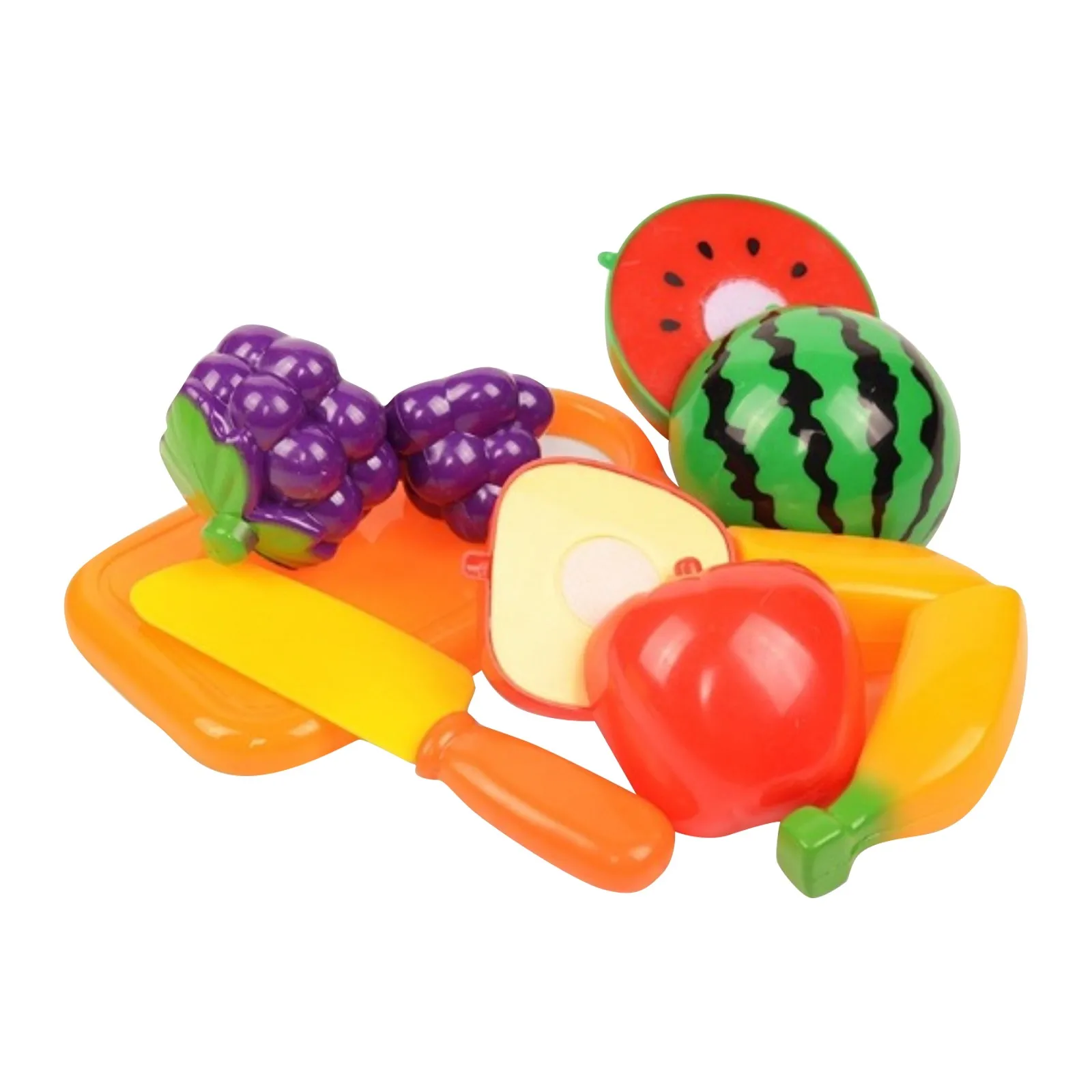 Kitchen Plastic Fruit Vegetable Food Pretend Reusable Role Play Cutting Set Kids Toys Sets ( Watermelon, Grapes, Bananas, Etc )