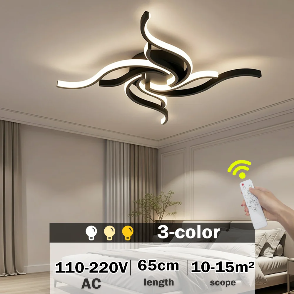 LED Ceiling Light Remote Control 3 Colors APP Dimming Lamp AC 110V 220V Aluminum For Living Room Bedroom