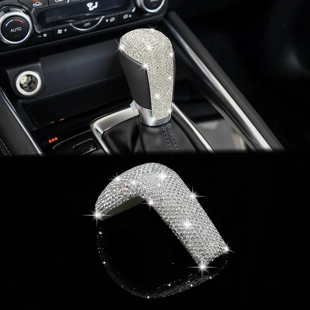 

Bling Gear Shift Knob Cover Compatible with MazdaCX-5 3 6 CX-3 CX-9 Bling Crystal Shift Panel Decal Shiny Accessory Interior