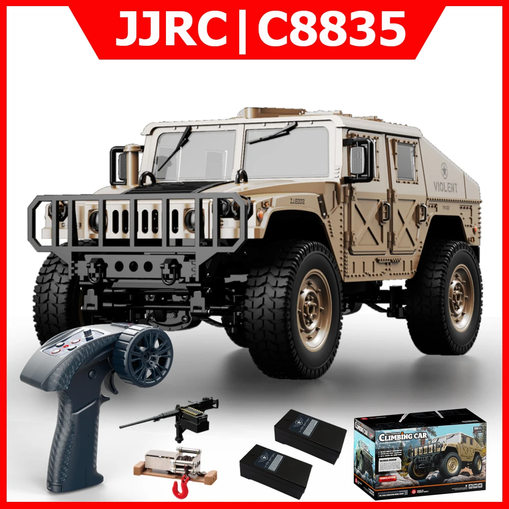JJRC C8835 1/14 RC Car Simulation 4x4 All-terrain 2.4G Remote Control Car Off-road Climbing Electric Truck LED Light RC Toy Gift