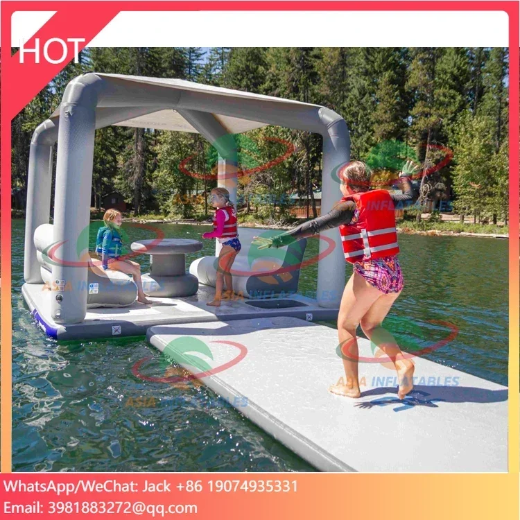 

Inflatable Jetski Dock Floating Water Platform Water Island,Inflatable Floating Aqua Party Banas For Pontoon Boat