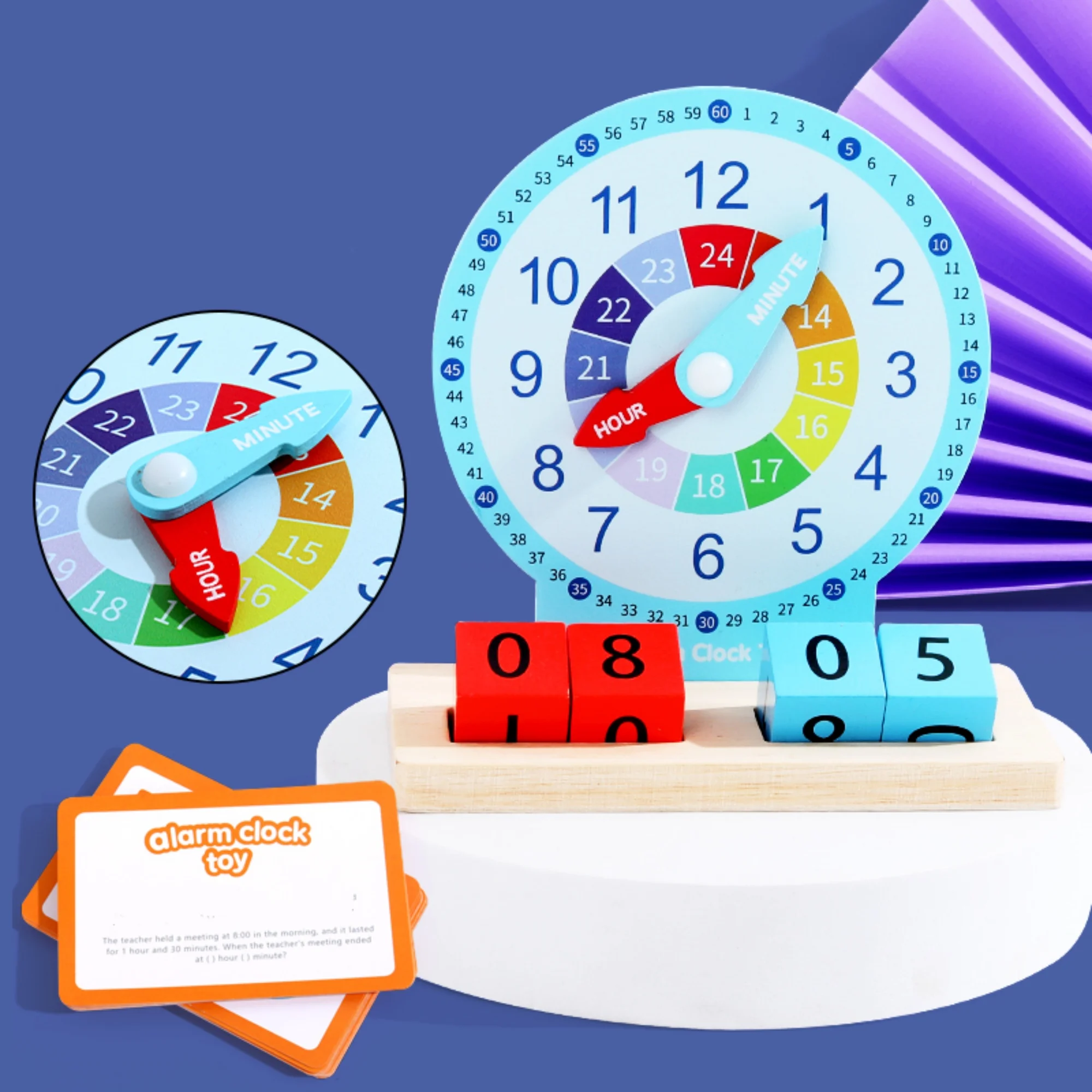 Elementary school students in first and second grade, clock models, kindergarten children, time recognition, learning, cognitive