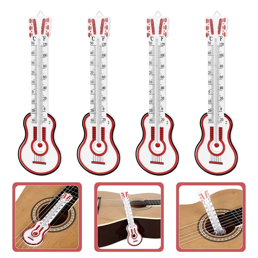 

4Pcs Indoor Room Thermometer Durable Plastic Hanging Wall Thermometer Clear Numbers Easy Read Temperature Gauge