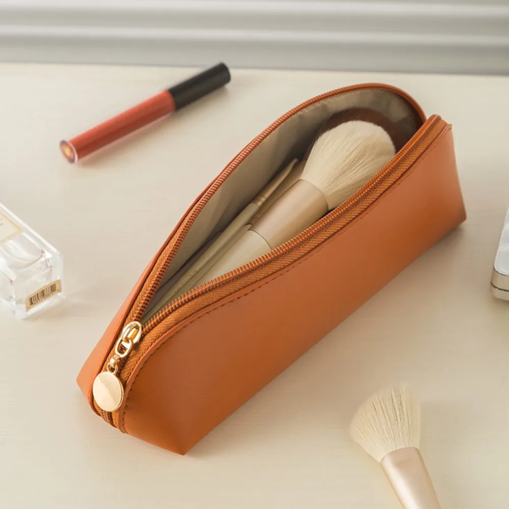 PU Cosmetic Bags Waterproof Washable PU Leather Big Capacity Pen Bag Large Capacity Pencilcase School Stationery Supplies