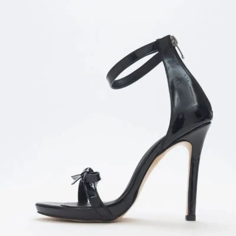 

MKKHOU Fashion Sandals Women's New High Quality Handmade Custom Shoes Bow High Heels Sandals Summer Open Shoes Women