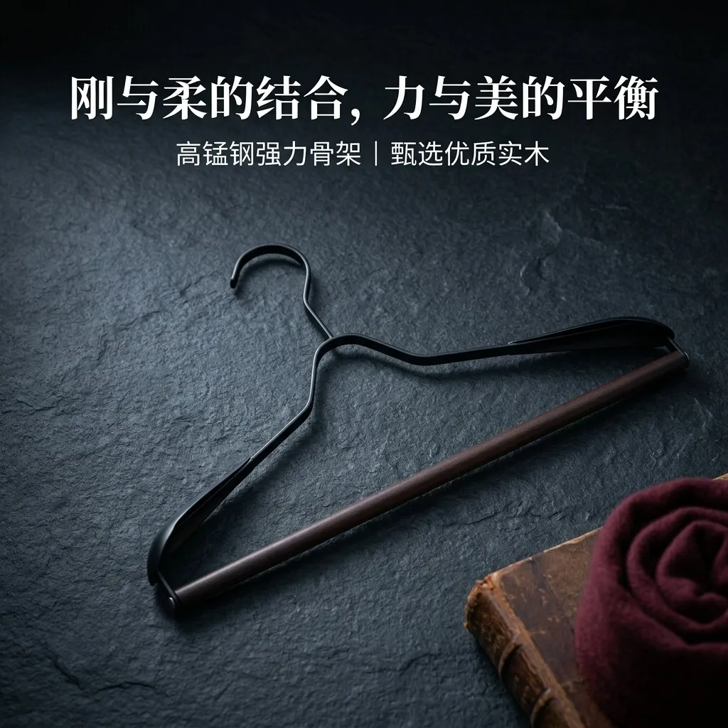 Italian Minimalist Beech Wide Shoulder Hanger Cloakroom Home Non-Slip Coat Suit Solid Wood Hanger