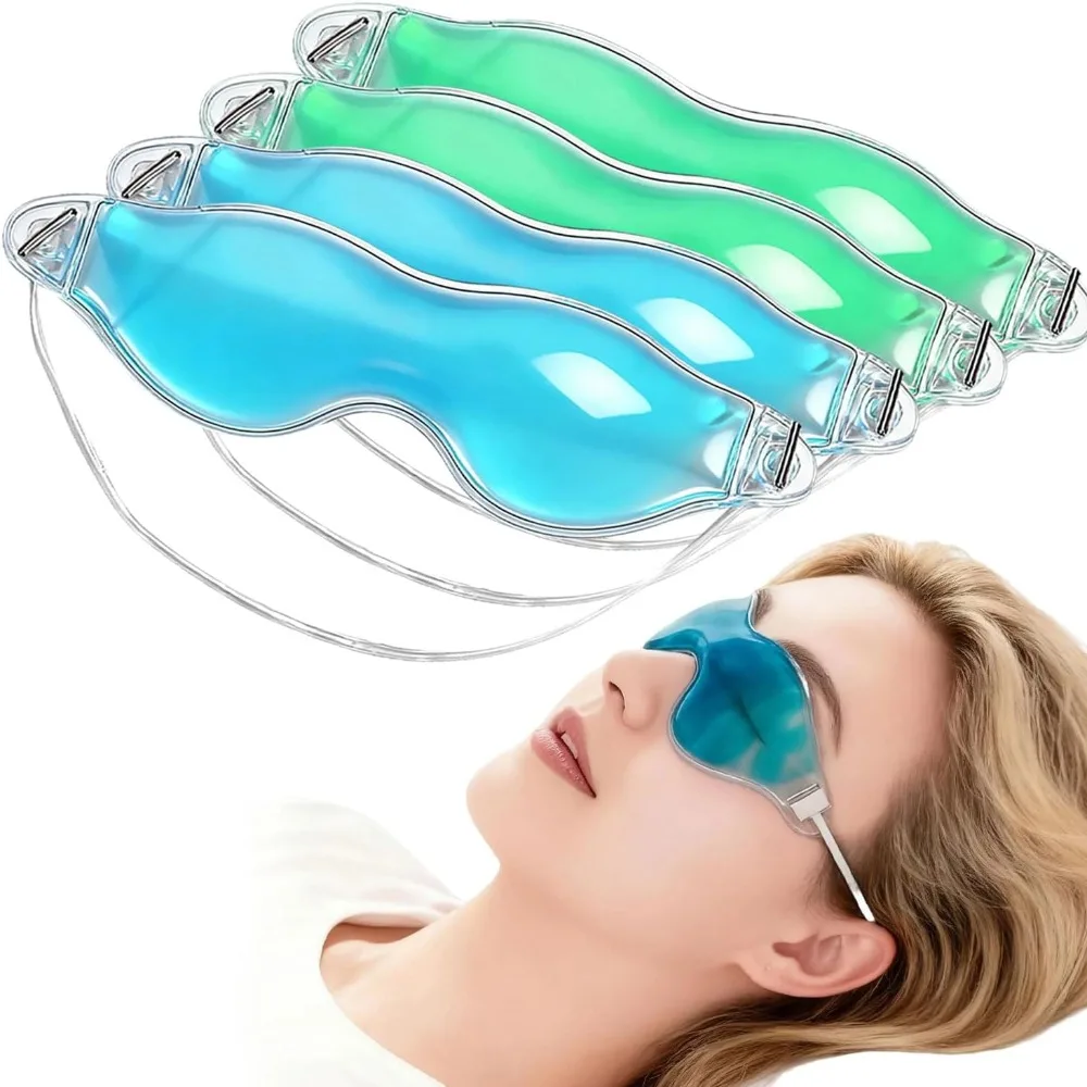 Premium Hot Reusable Gel Eye Mask Cold Hot Compress Sleep Cooling Soothing Eye Patch Relieve Fatigue Dark Circles for Travel Hom