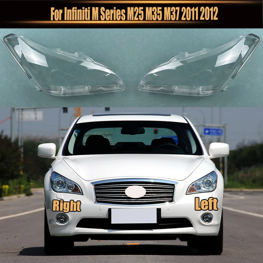 

For Infiniti M Series M25 M35 M37 2011 2012 Transparent Headlight Cover Lampshade Shell Headlamp Housing Durable Lens Plexiglass