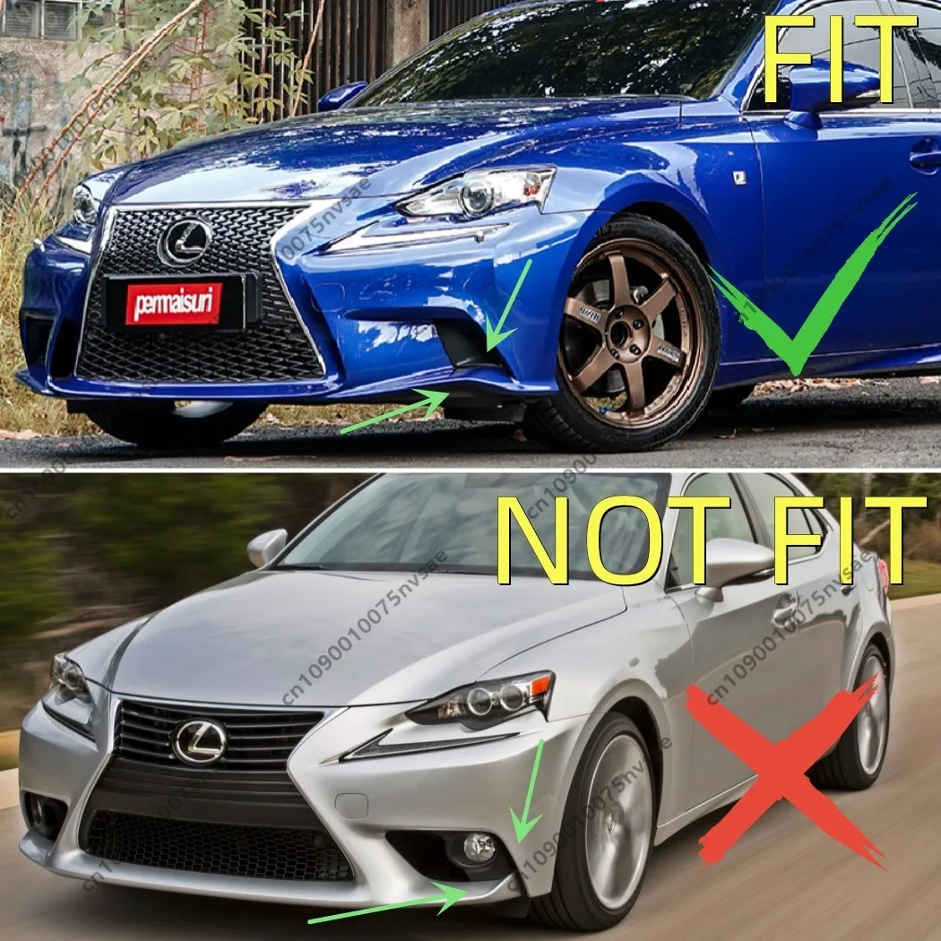 For Lexus IS250 IS300 IS350 F Sport 2013-2016 XE30 Pre-Facelift Front Bumper Lip Gloss Black Car Spoiler Splitter Trim Body Kit view 2