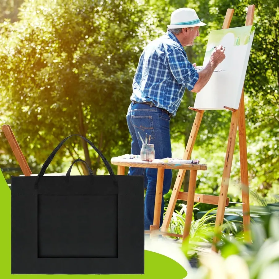 Bolsa de mano grande con portafolio de arte, solución de almacenamiento ligera e impermeable de 24x36 pulgadas para carteles y bocetos, hombro de nailon duradero