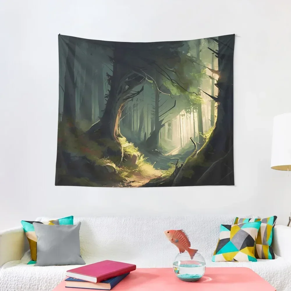 The Sunlit Forest Tapestry Mushroom Room Decorator Wall Decoration Items Wall Decorations Tapestry