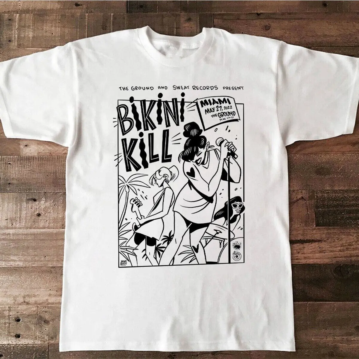 Vtg Bikini Kill North American Tour Cotton White All Size Men Women Shirt J696