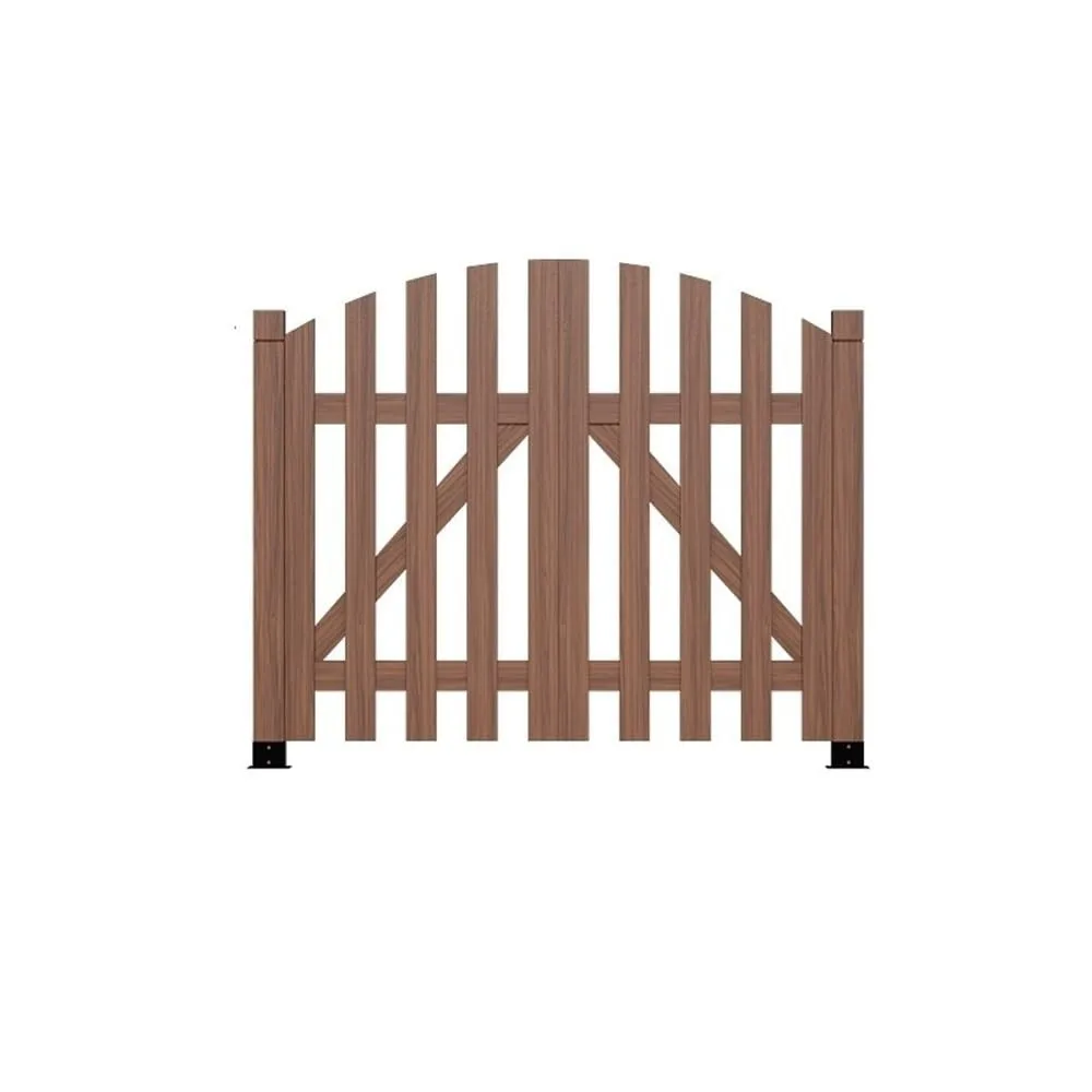 Double Door Garden Gate for Outside Solid Wooden Fence Gate(150cm/59.1in)