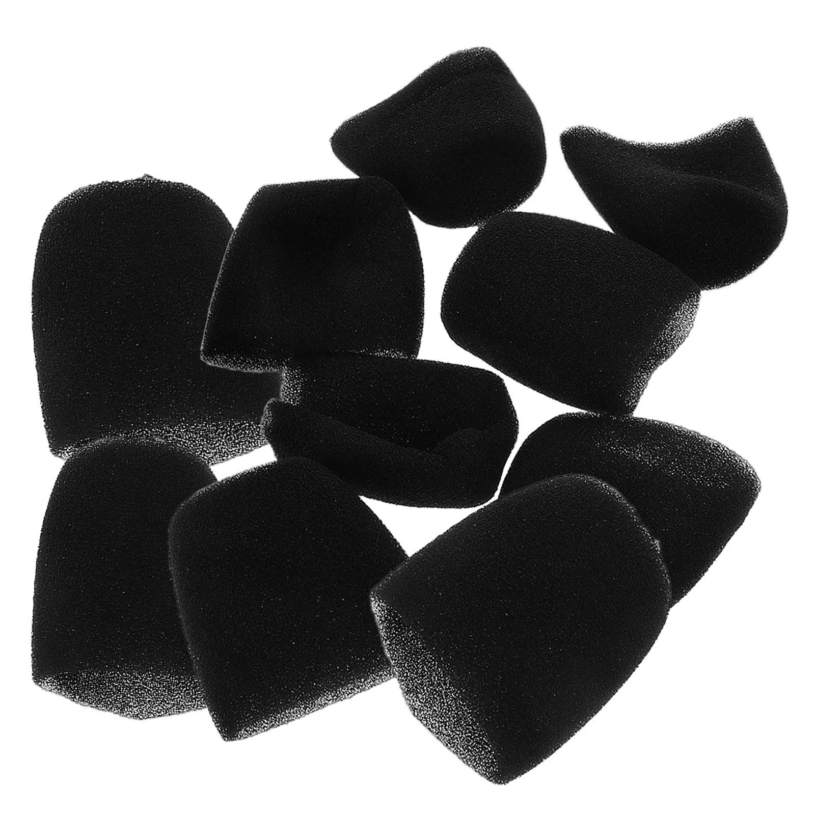 

12 Pcs Microphones Inner Sponge Cover Windscreen Shield Pop Filter Round Black Ball Head Mesh